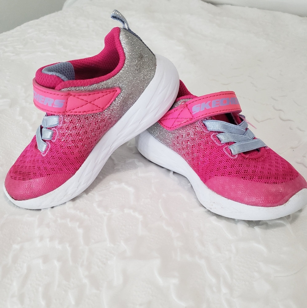 Pink Sparkle Sketchers Sneakers Toddler Size 7